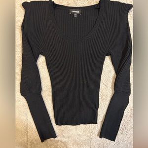 Express black ribbed sweater size small.